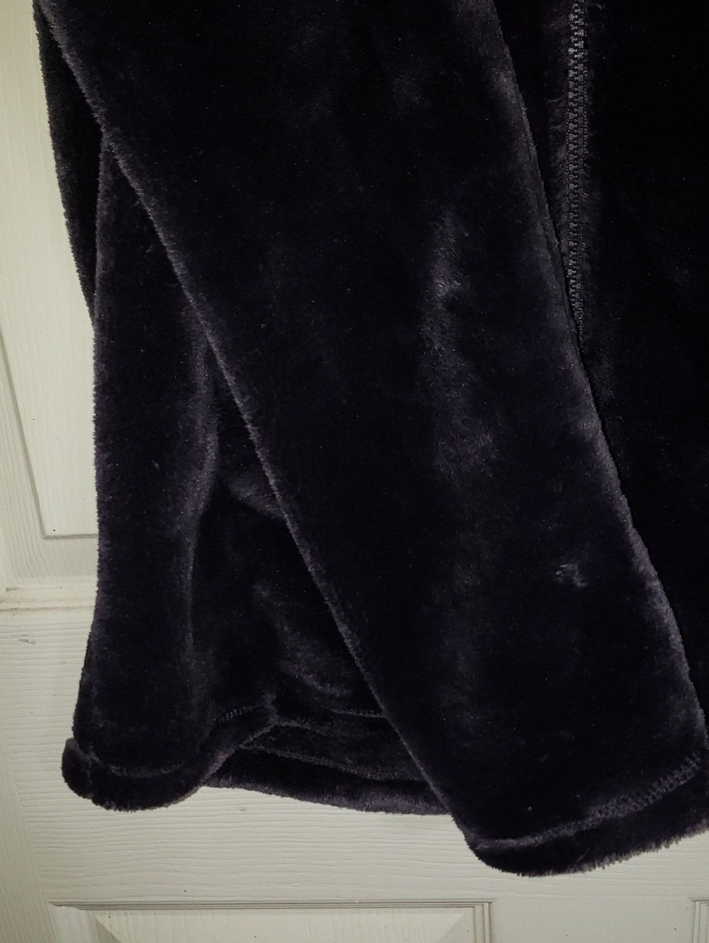 💘🖤💘 PURPLE 32 DEGREES HEAT PLUSH ZIP SOFT COZY VELOUR EGGPLANT JACKET NEW - Picture 7 of 14